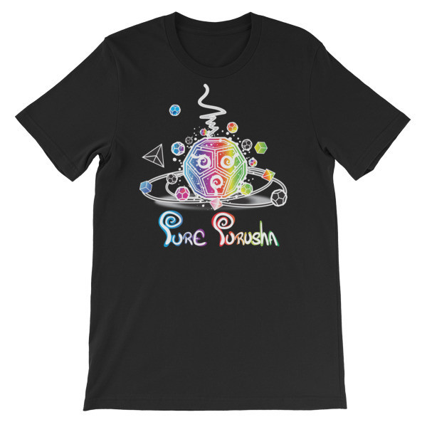 Pure Purusha Colorful Dodecahedron Black T-shirt