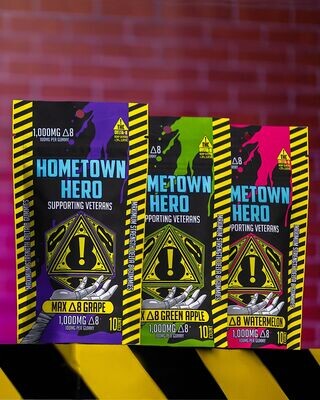 Delta 8 Max Hometown Hero 100mg Gummies