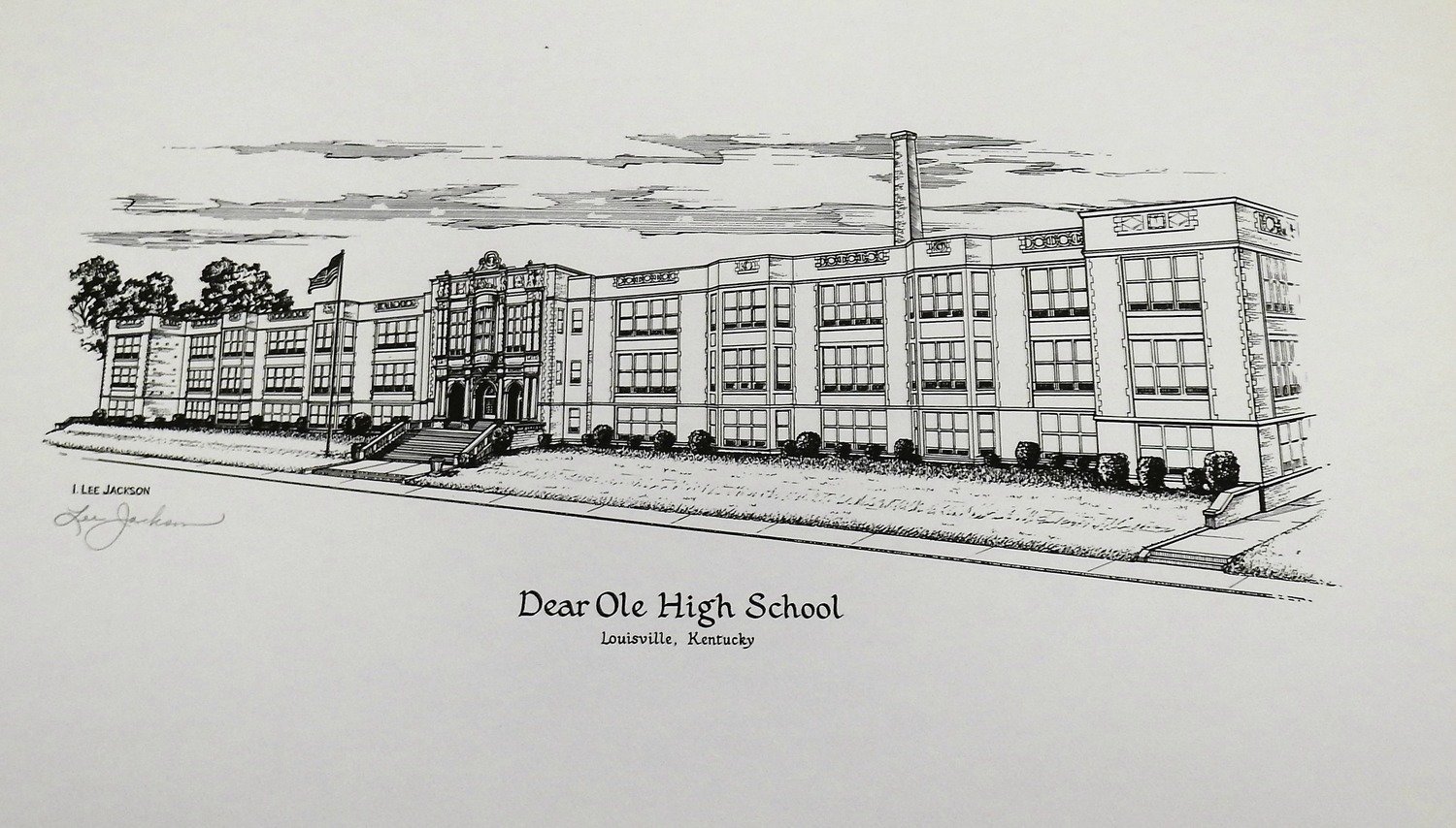 Black & White Ole High School Picture (16.5 x 10.5) Black & White Ole High School Picture (16.5 x 10.5)