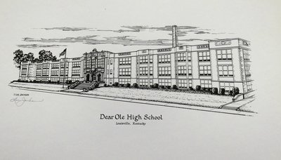Black & White Ole High School Picture (16.5 x 10.5)