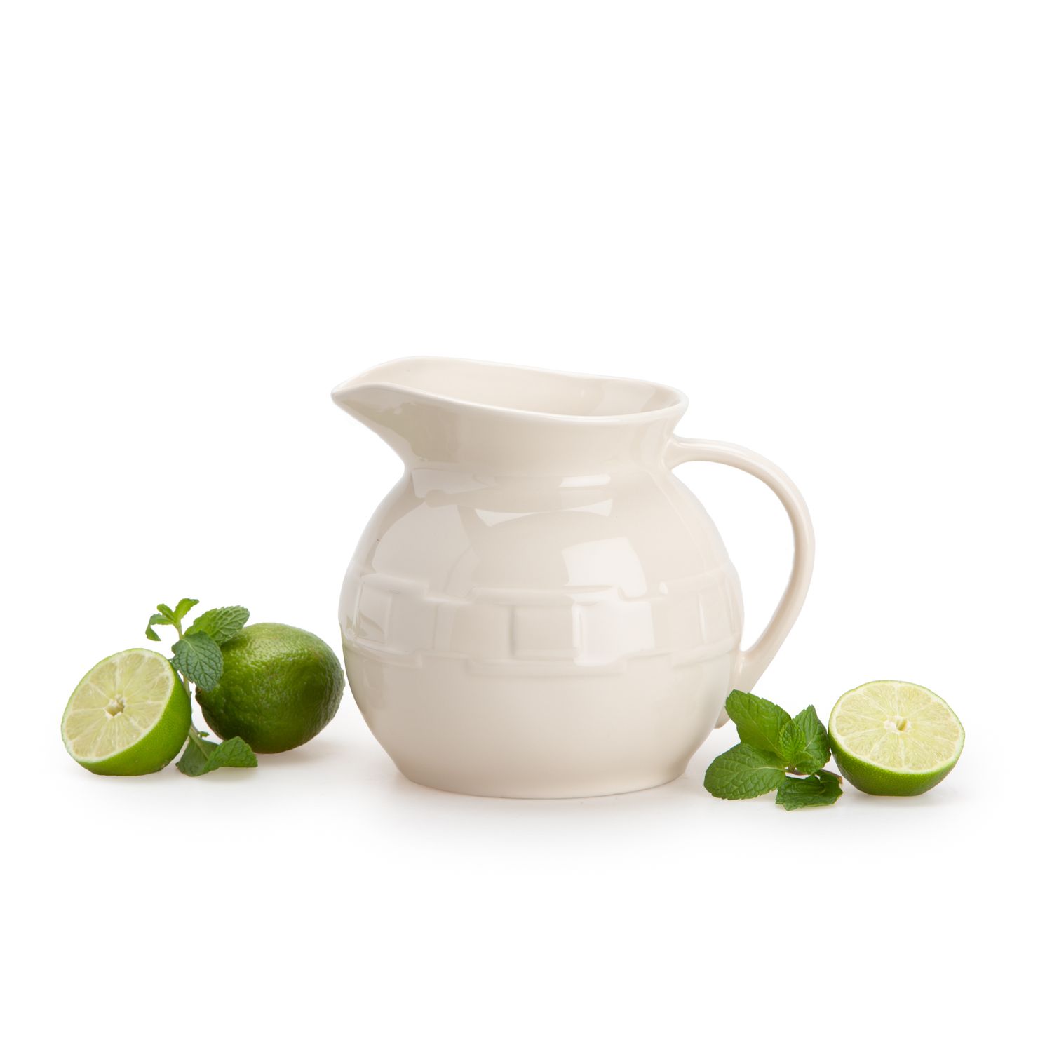 2 Qt Ball Pitcher, Colour: Ivory