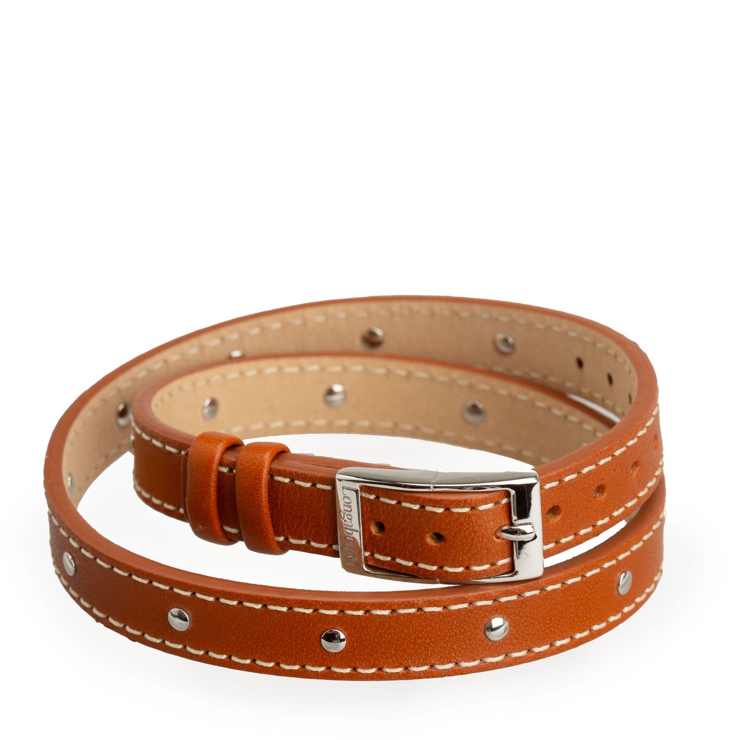 Double Wrap Leather Bracelet, Colour: Tan
