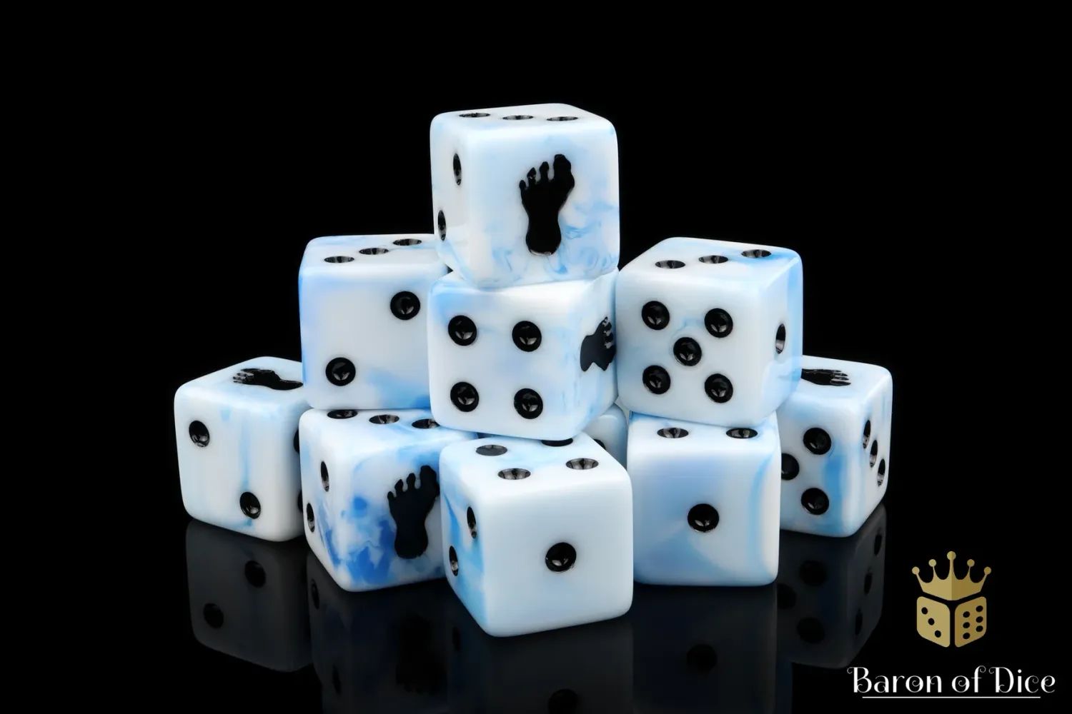 Giant Footprint White Ice Dice