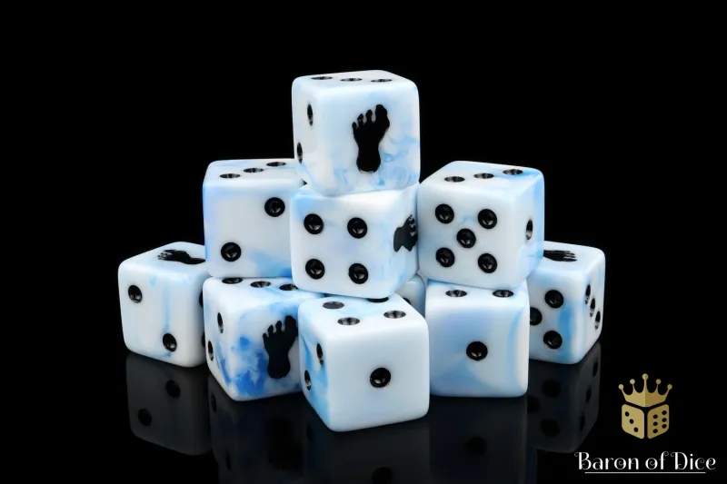 Giant Footprint White Ice Dice