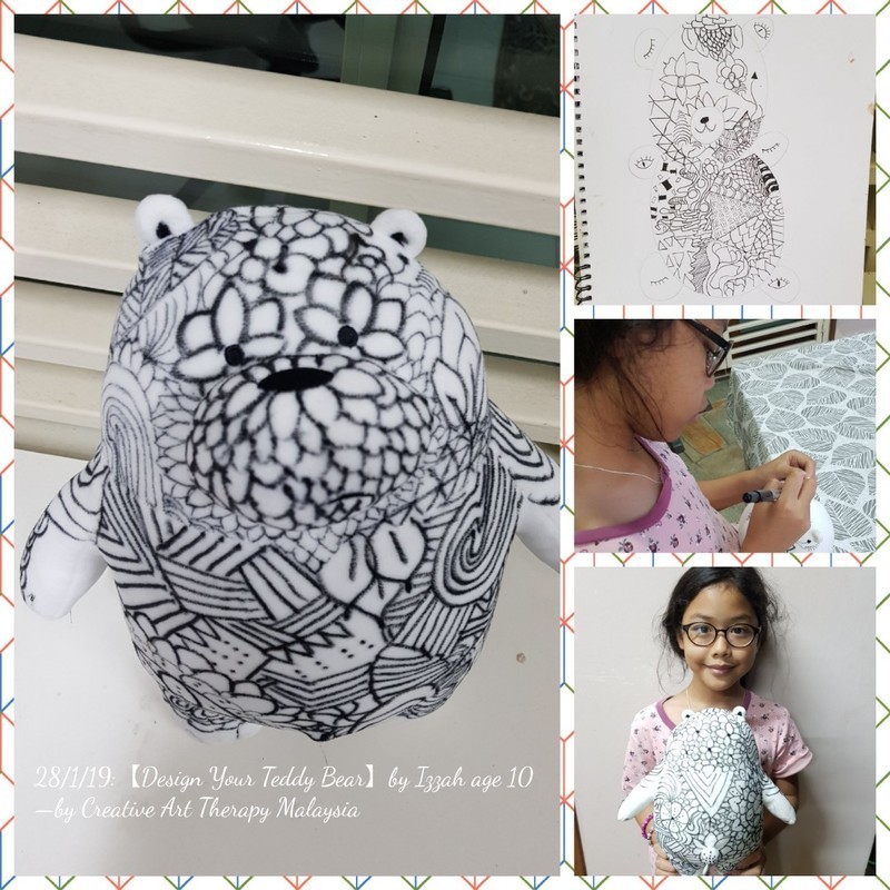 🐻Never too late to say “I Love You” Zentangle Teddy Bear 熊熊禅绕画