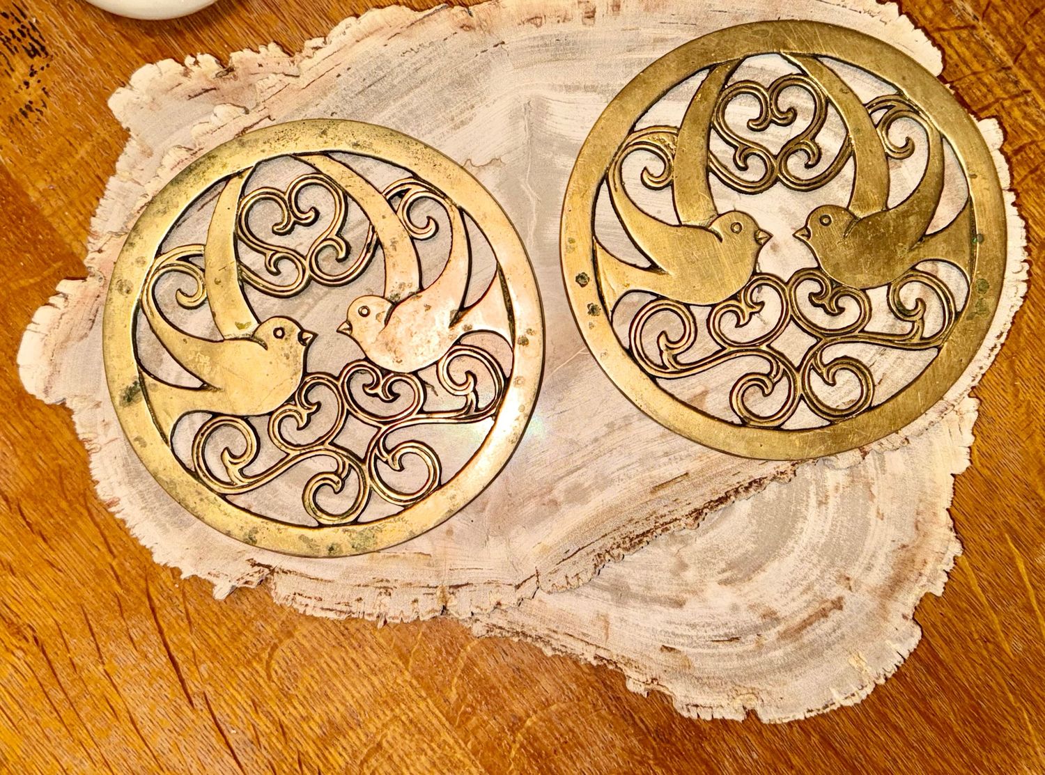 Brass Bird Trivet