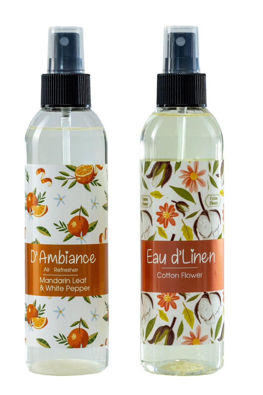 Room and Linen Spray Mandarin Leaf and White Pepper and Cotton Flower Room and Linen Spray Mandarin Leaf and White Pepper and Cotton Flower