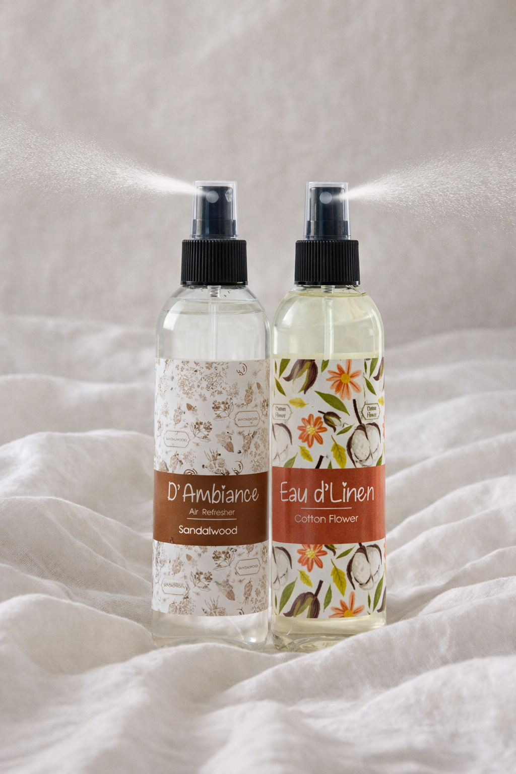 Room and Linen Spray - Sandalwood and Cotton Flower