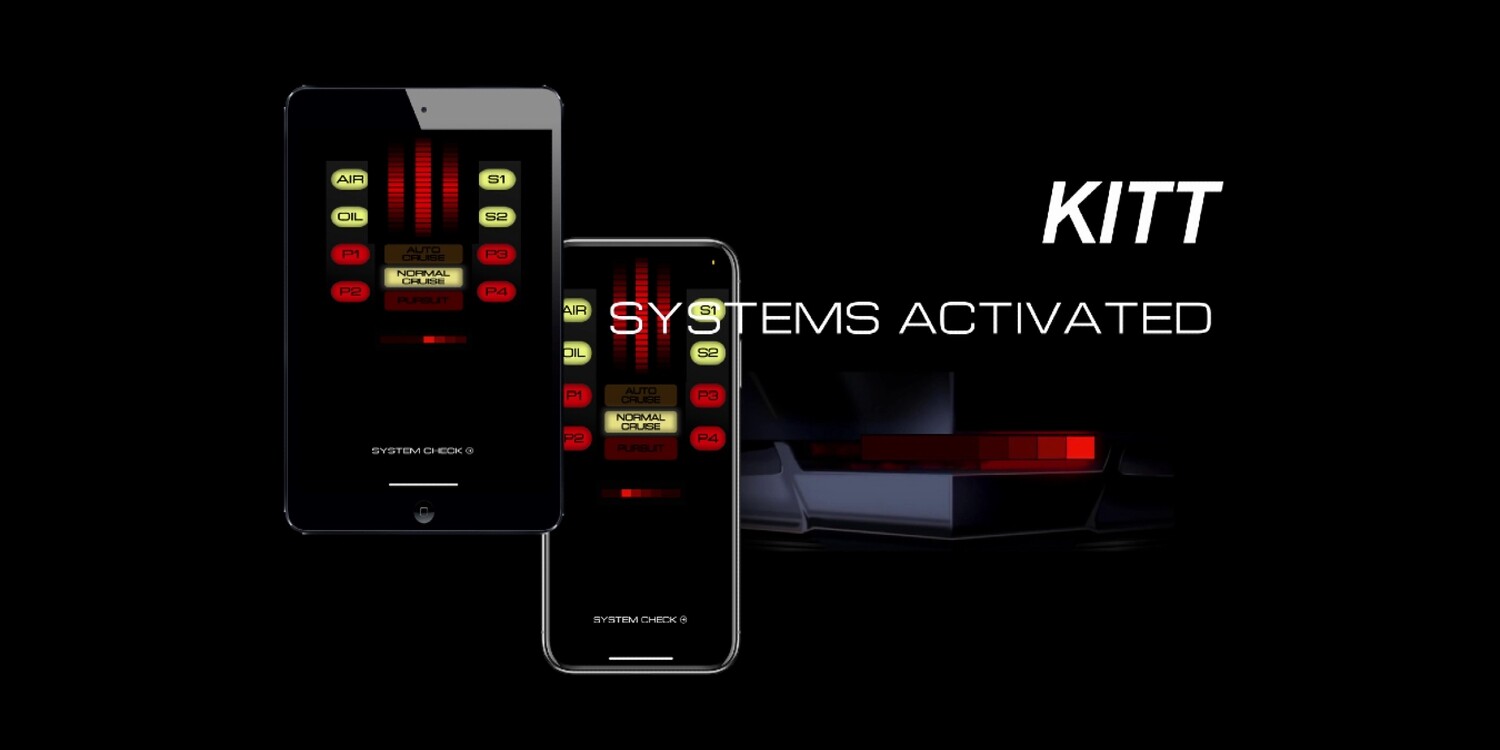 Knight Rider KITT Mobile App Illustration