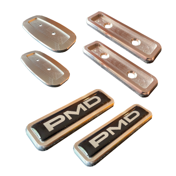 PMD SEAT LABELS (ALUMINIUM, NEW RE-PRODUCTION)