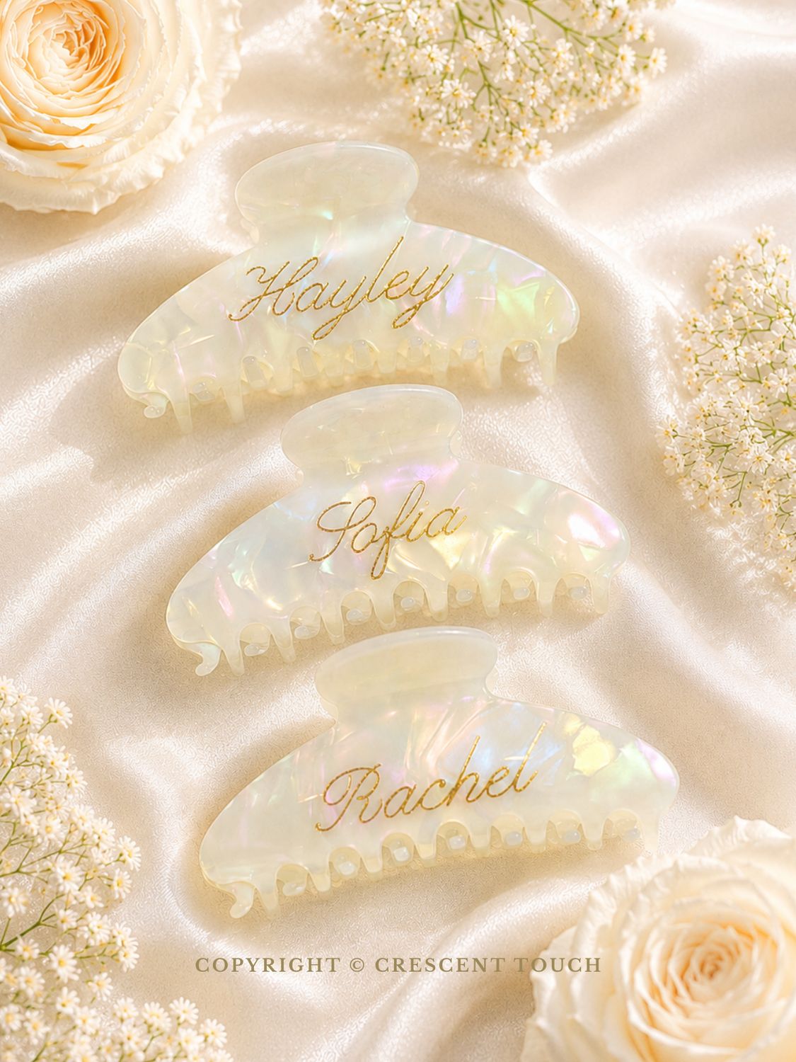 Custom Engraved Hair Claw Clip