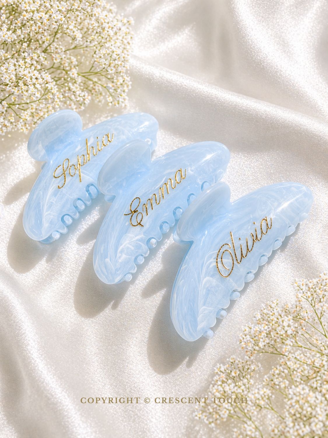 Custom Engraved Hair Claw Clip