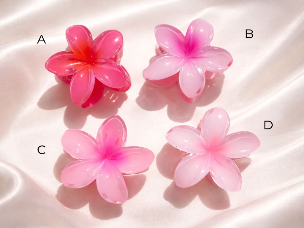Hibiscus Flower Claw Clips