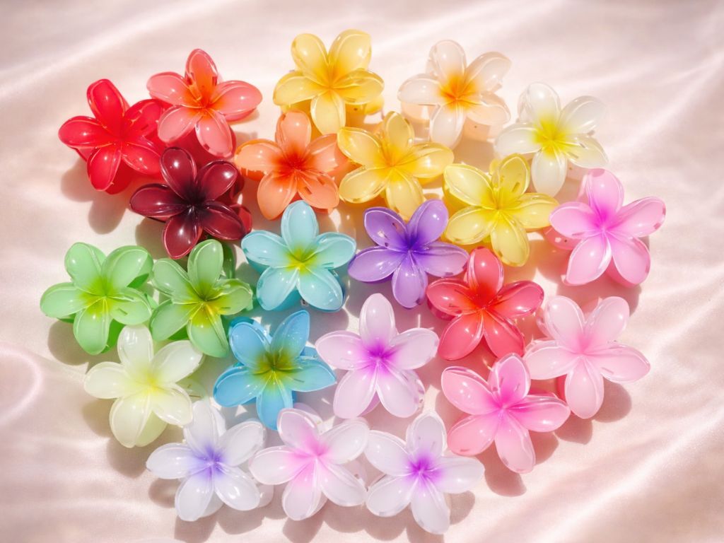 Hibiscus Flower Claw Clips