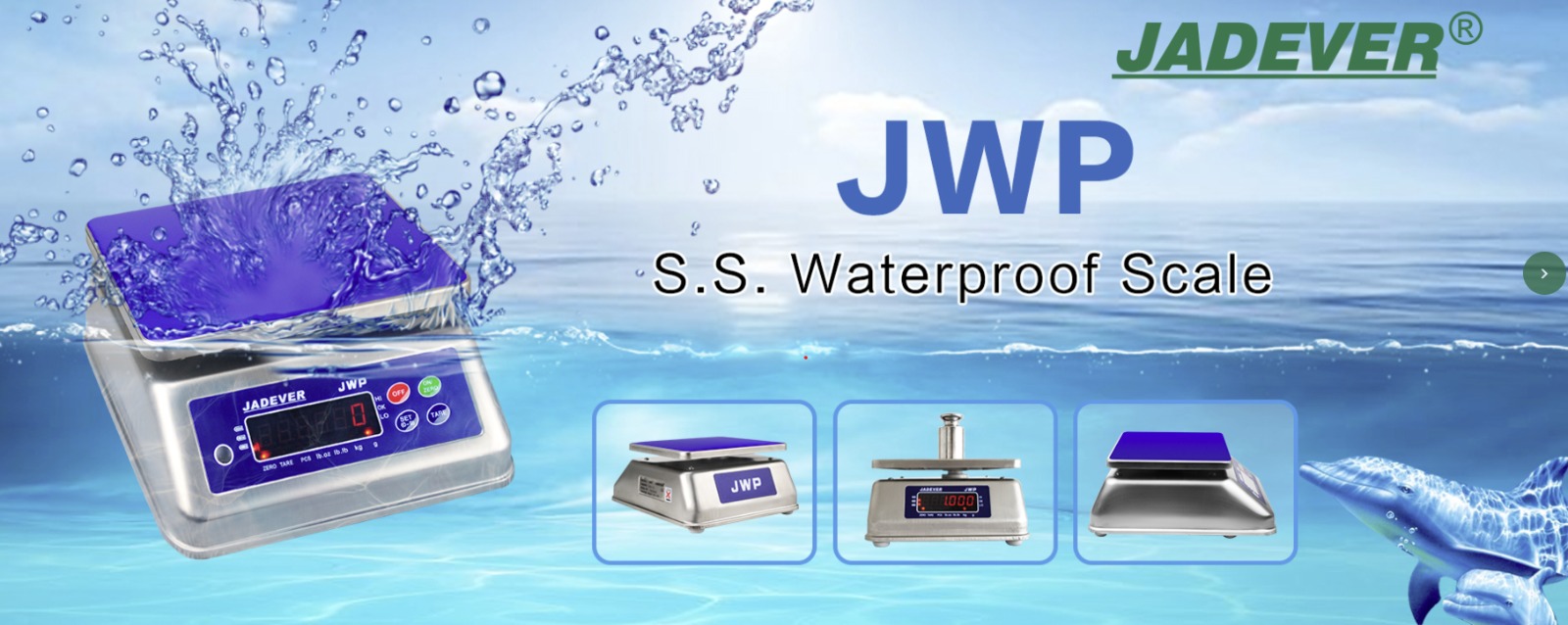 Báscula Waterproof JADEVER JWP-15K IP68 15 kg x 1 g`+ VISOR TRASERO