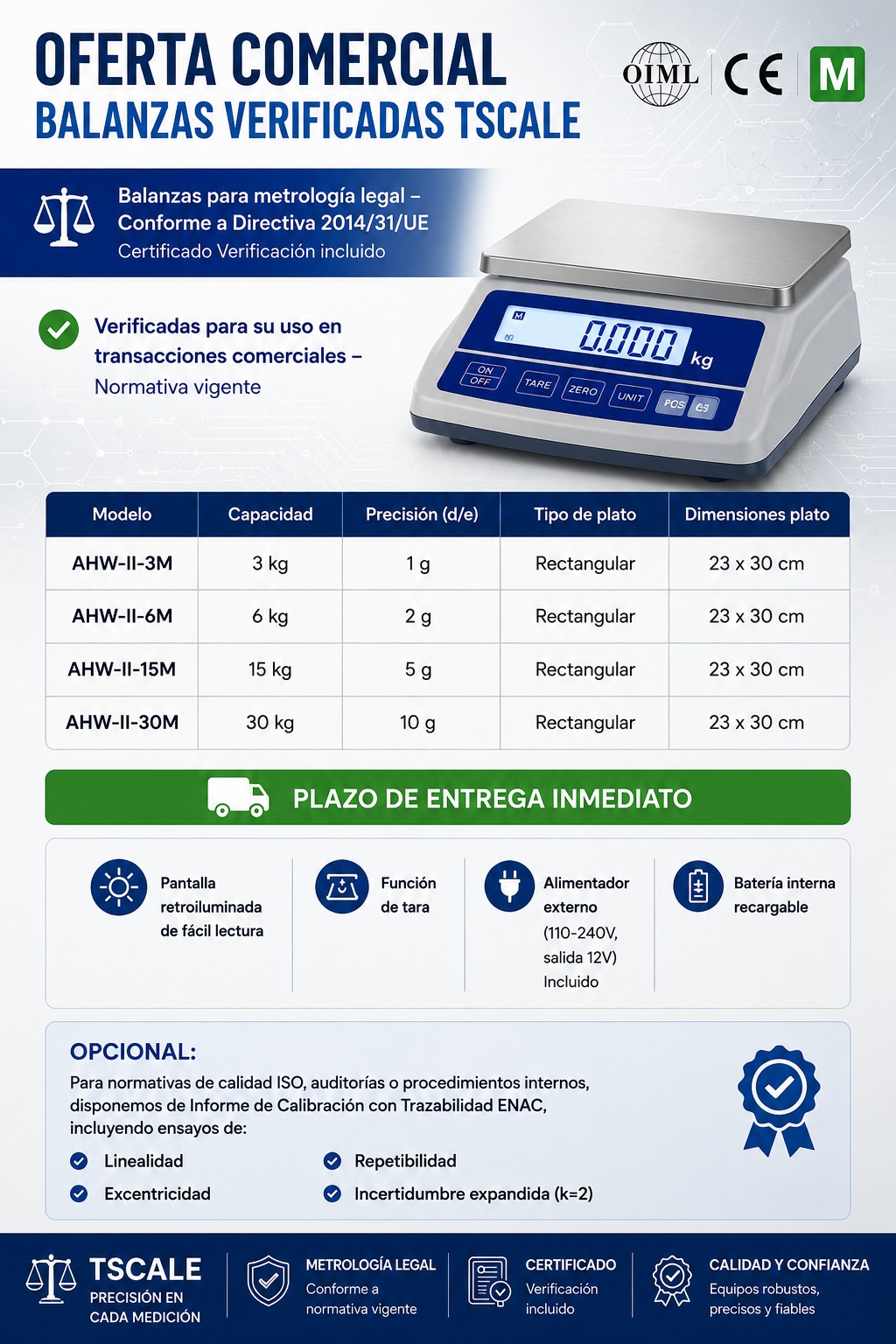 Balanza Verificada TScale AHW