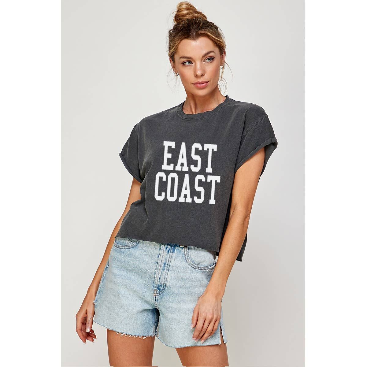 East Coast Graphic Tee, Color: PEPPER, Size: S