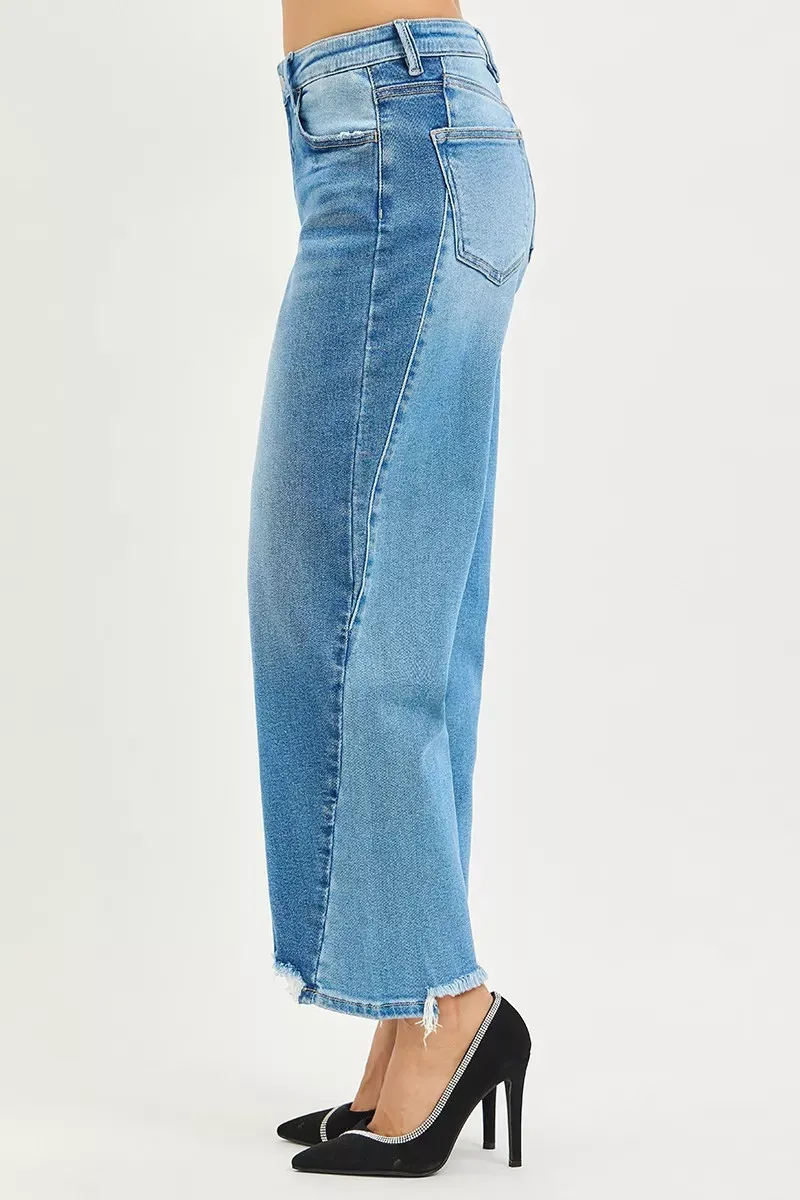 Risen Morgan Slouchy Crop Barrel w Contrast Wash