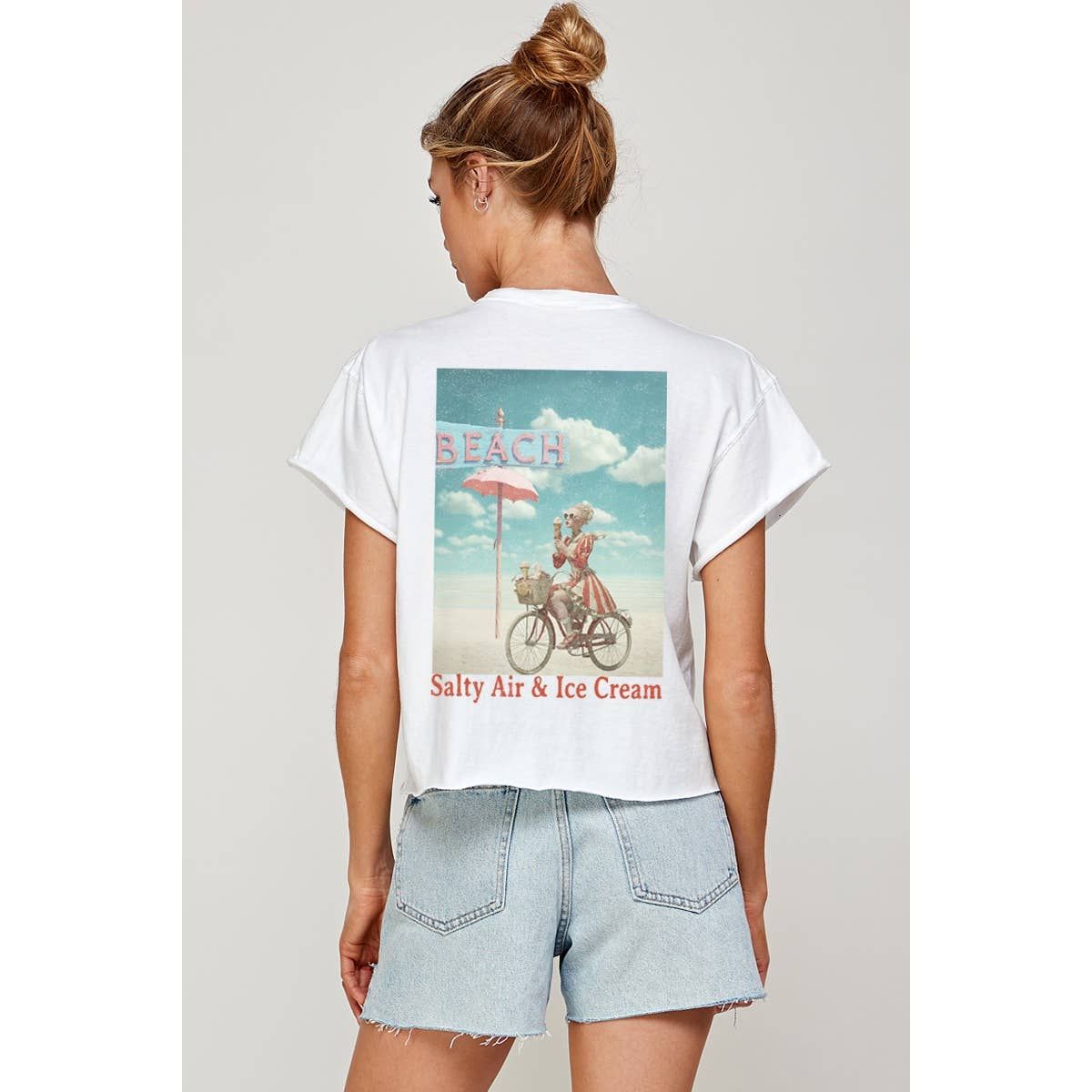 Salty Aire and Ice Cream Tee, Color: WHITE, Size: S