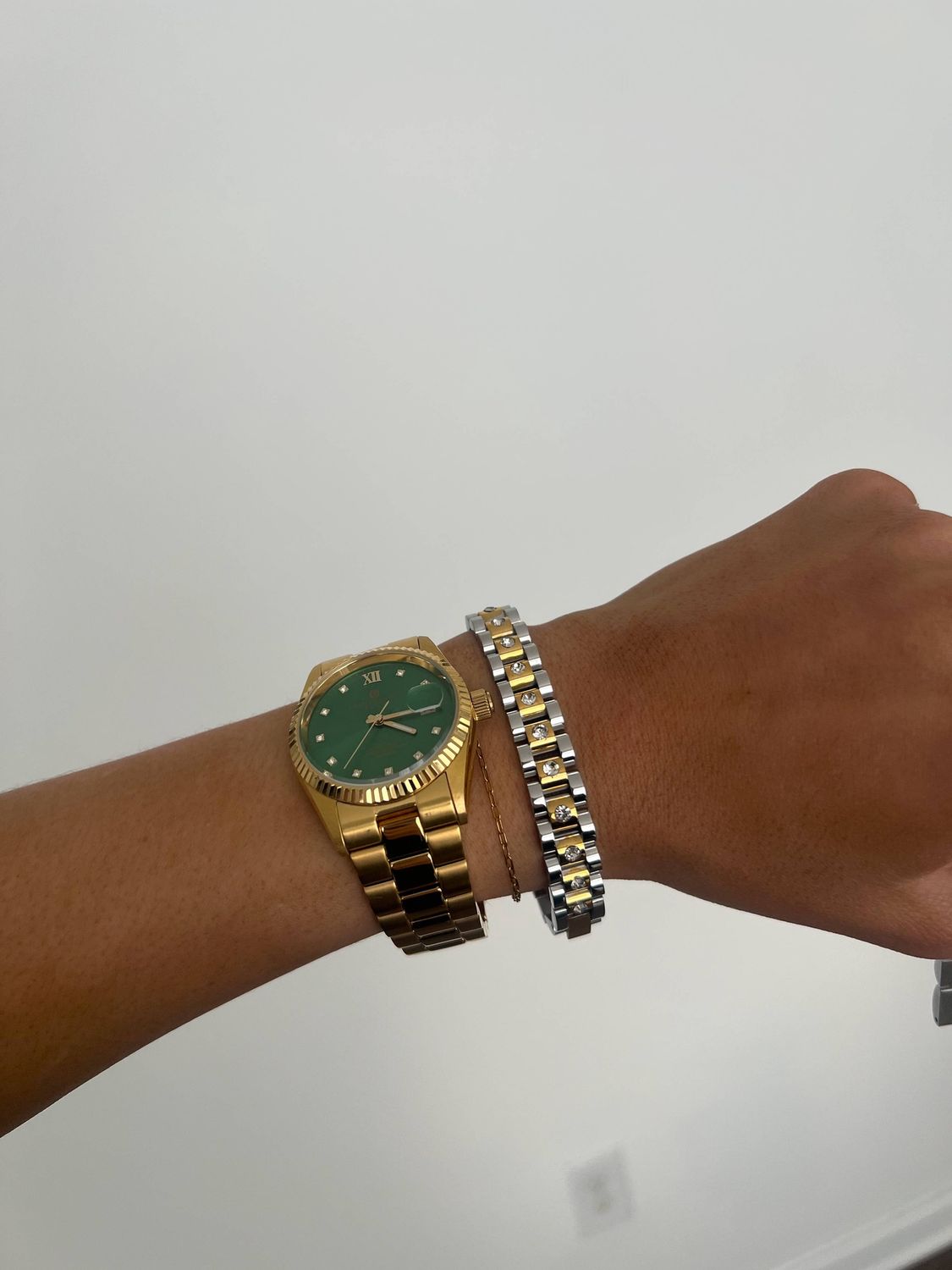 ChanSuttPearls Watch Band Bracelet, Color: Diamond Thin Two Tone