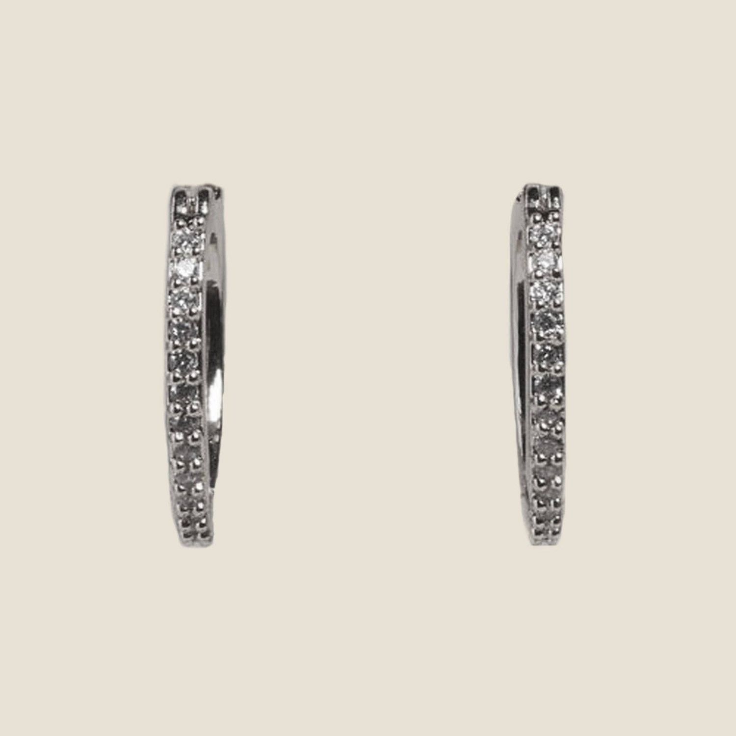 N&amp;S Pavé Hoop Earrings