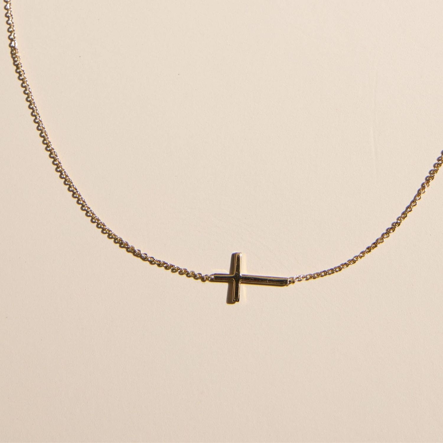 N&amp;S Sideways Cross Necklace