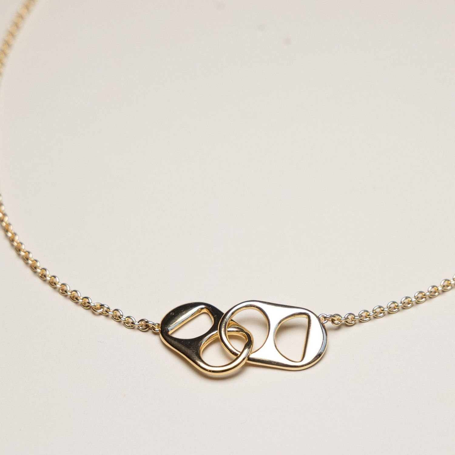 N&amp;S Soda Tab Necklace, Colour: Silver