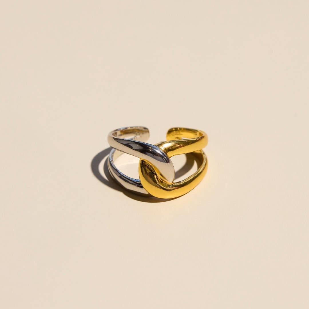 N&amp;S Mixed Metal Twist Ring
