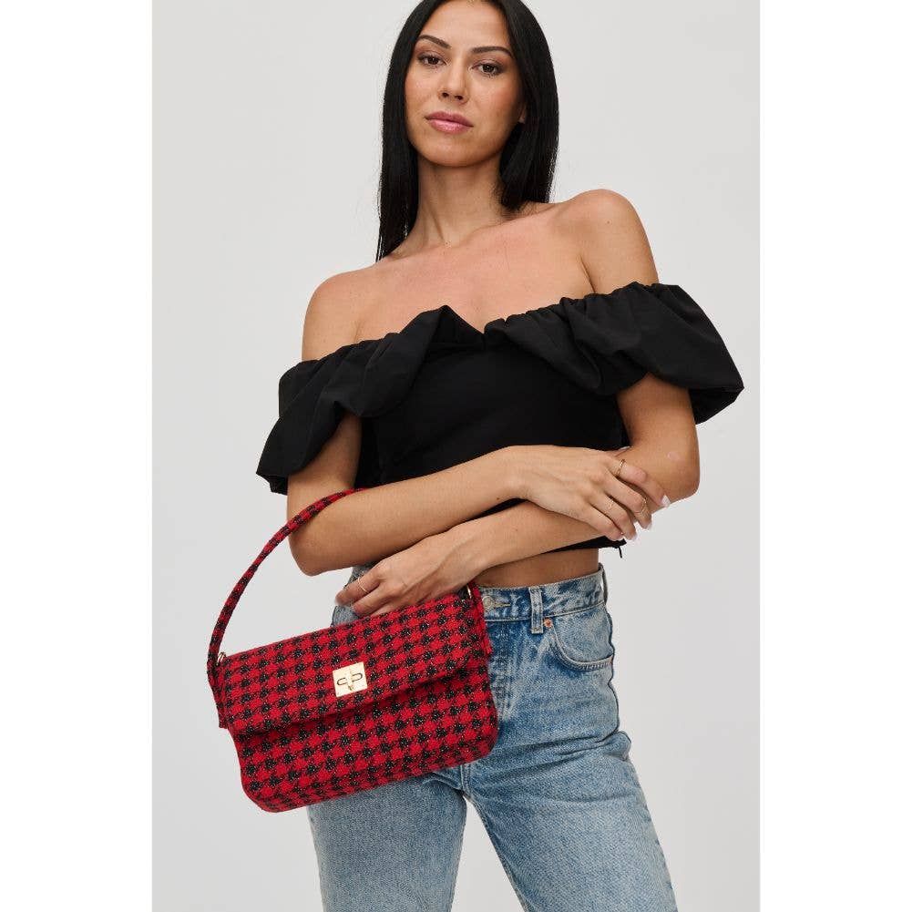 Sidney Crossbody, Color: Red Black