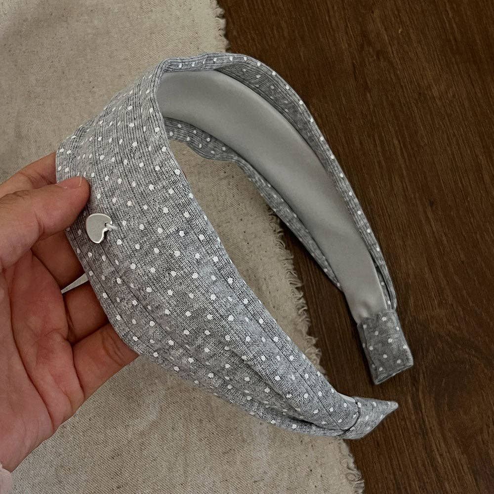 Stylish Print Knit Wide Headband, Color: Grey-4