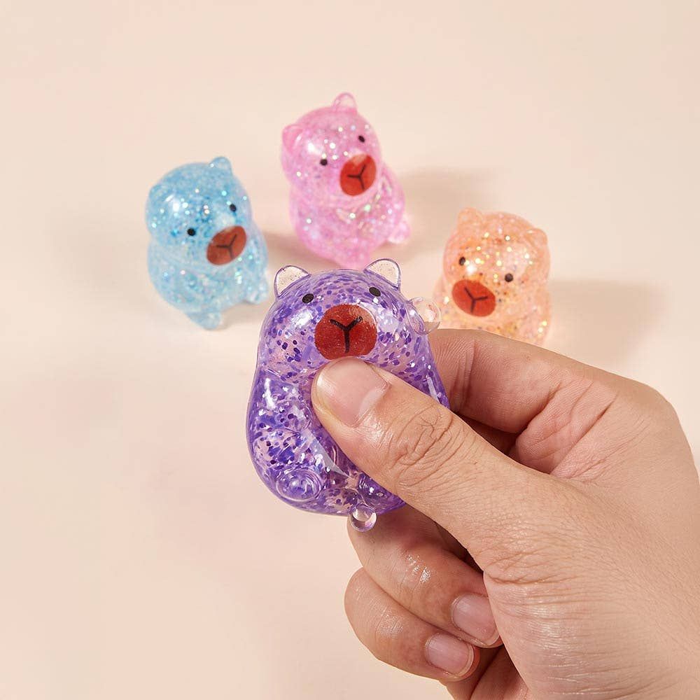 Glitter Capybara Squeeze Squishy Stress Relief Toy