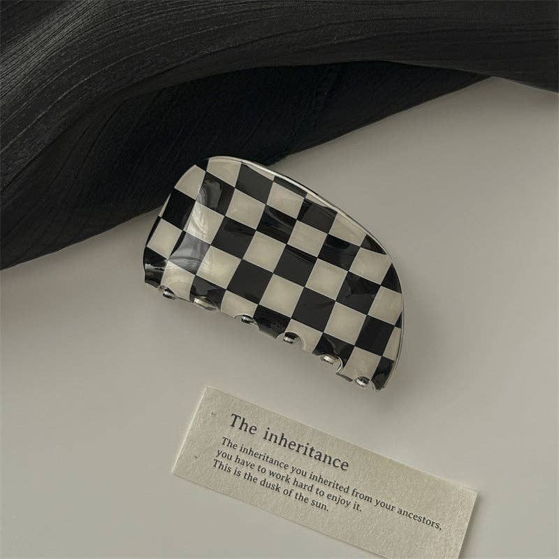 Irregular Shell Handmade Acetate Hair Claw, Color: Black