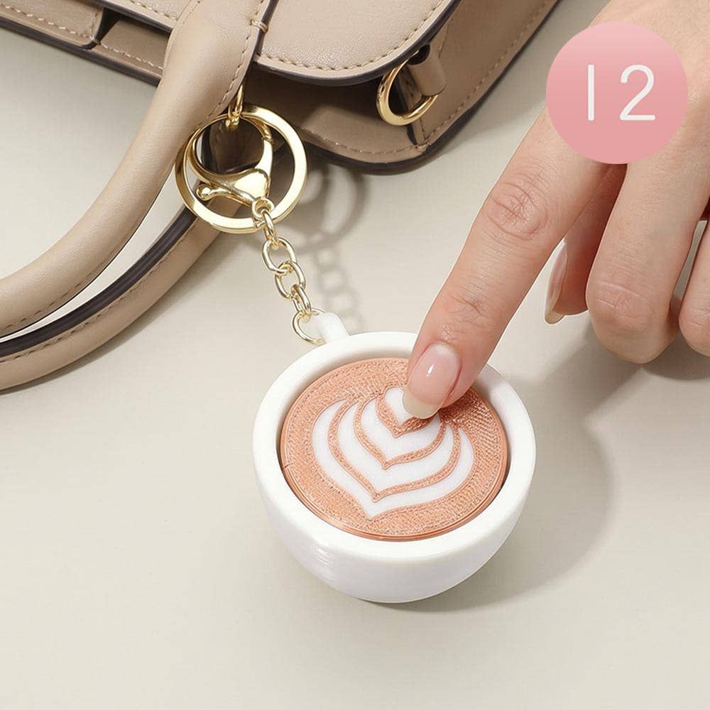 Coffee Cup Clicker Fidget Keychains