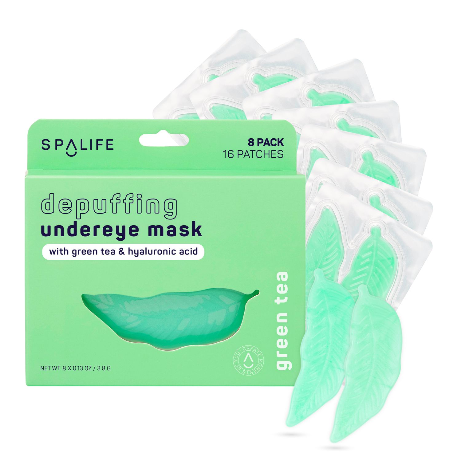 Green Tea Depuffing Hydrogel Eye Patches  - 8 Pack