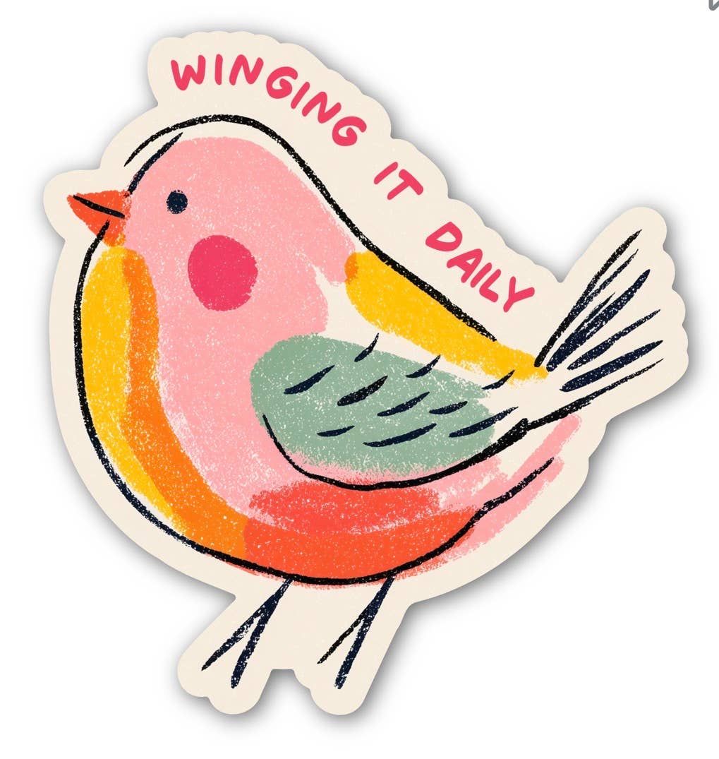 Winging It Daily Bird Sticker
