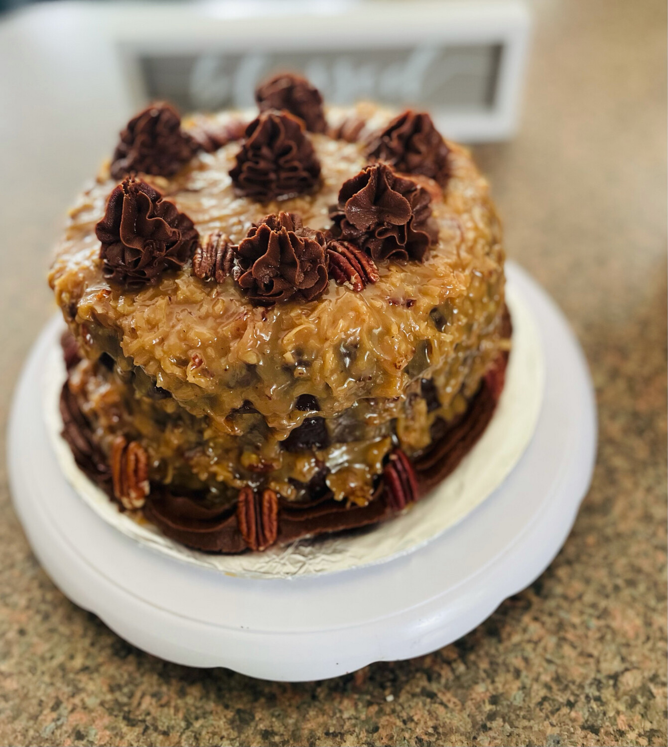 New On Menu German Chocolate Cake, Half or Large!!