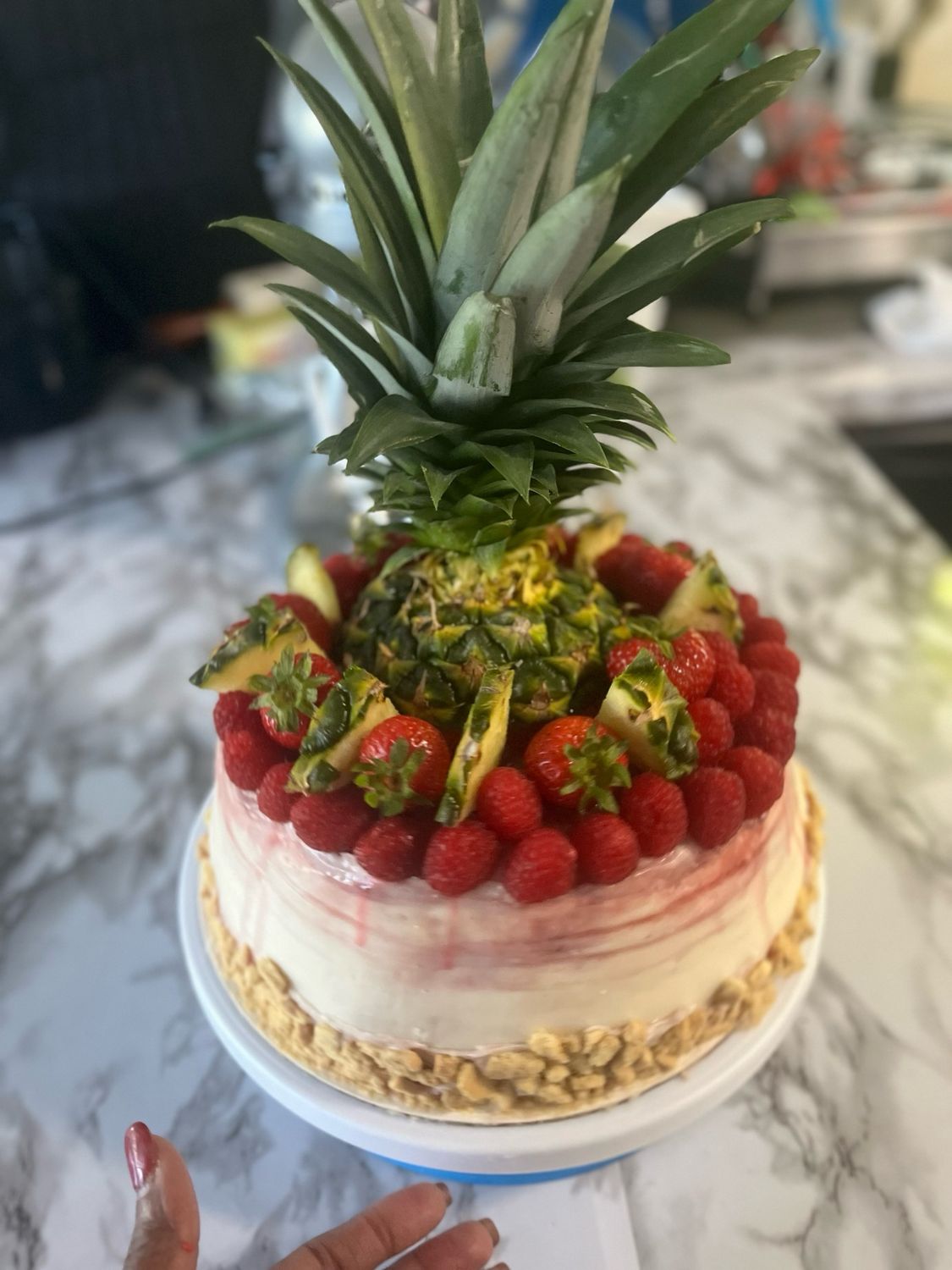 Chantilly Raspberry Fruit Cake