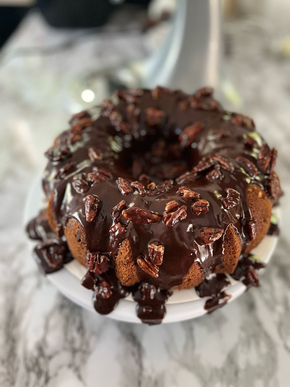 German Almond Chocolate Cake