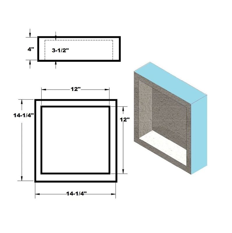 Tile Ready Waterproof Shower Niche