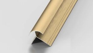 Aluminum Trim, Colour: Brushed Gold, Type: Rounded Corner