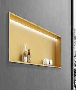 Metal Shower Niche w. LED, Horizontal