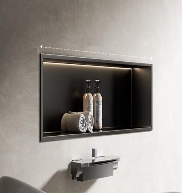 Metal Shower Niche w. LED, Horizontal