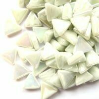 Glass Triangles 10mm: Iridised white