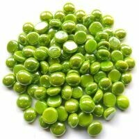 Mini glass nuggets: Kiwi opalescent