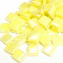 Glass tile, 12mm: Daffodil Yellow Iridised