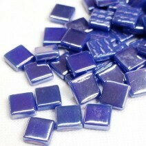 Glass tile, 12mm: Warm Blue Iridised