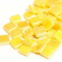 Glass tile, 12mm: Corn Yellow Iridised