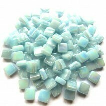 Glass tile, 8mm: Pearlised Pale Aqua, 50g