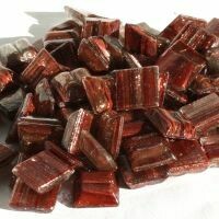 Glass tile, Goldlink 10mm: Mini Polished Mahogany