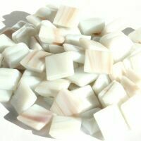 Glass tile, Goldlink 10mm: Mini White Gold